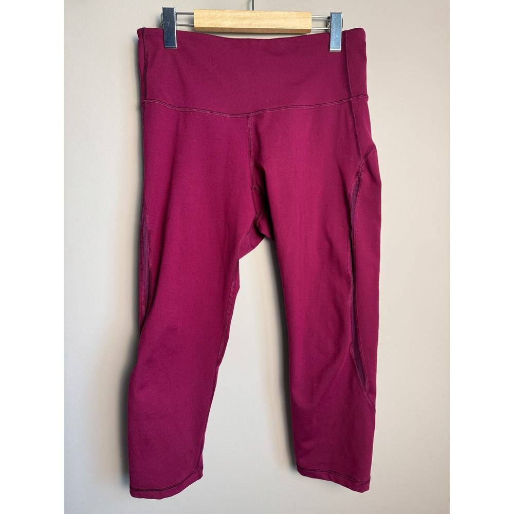 Old Navy Active Go-Dry High-Waisted Mesh Trim Capri Leggings Gorpcore Athleisure